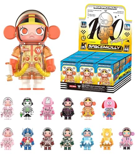 POP MART Mega Space Molly 400% Rainbow 2.0 de Acción Popular